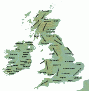 tribes map of Britain